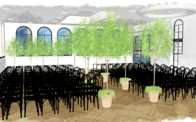 A Garden Ceremony & Modern Reception | 3D Wedding Rendering
