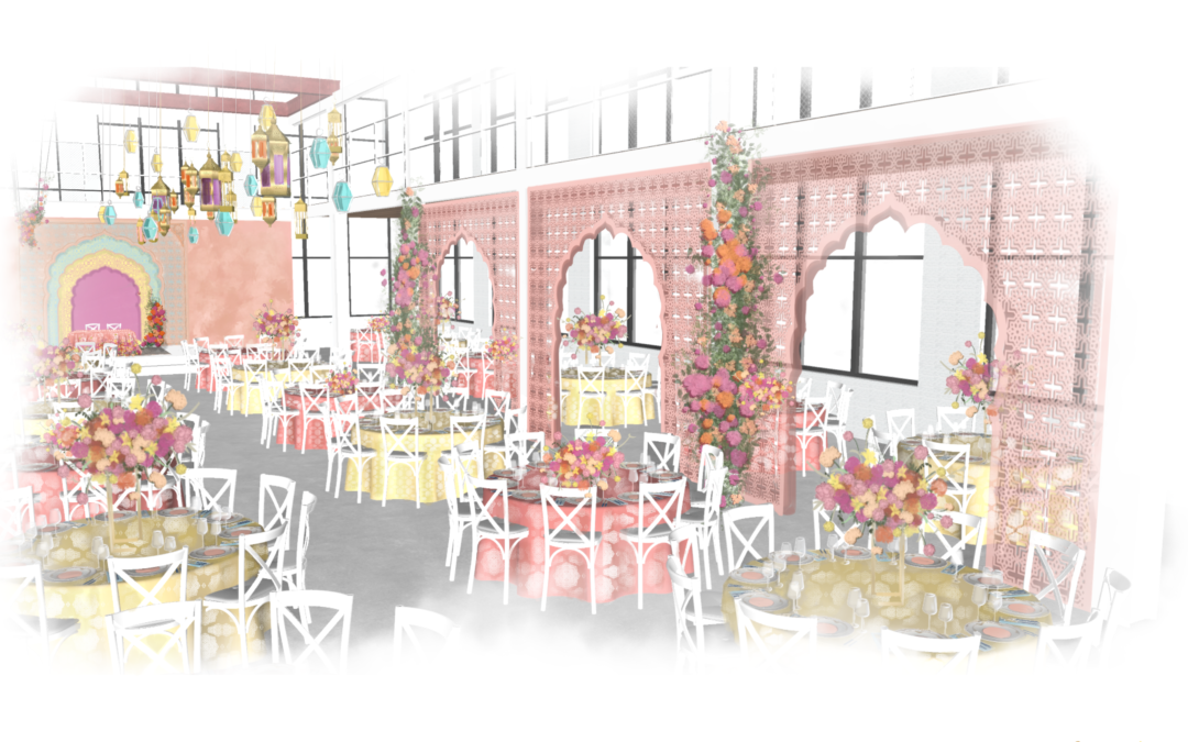 A Traditional Wedding in a Historic Venue | 3D Wedding Rendering
