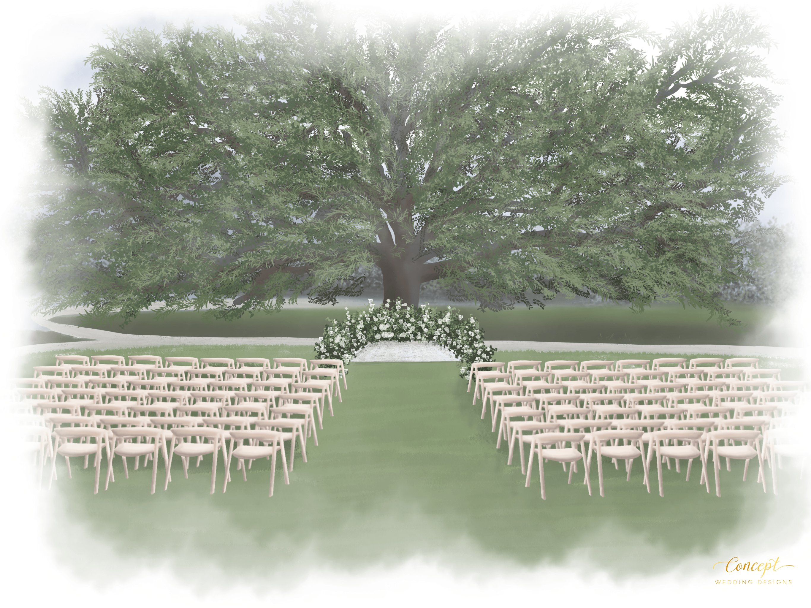 wedding ceremony rendering