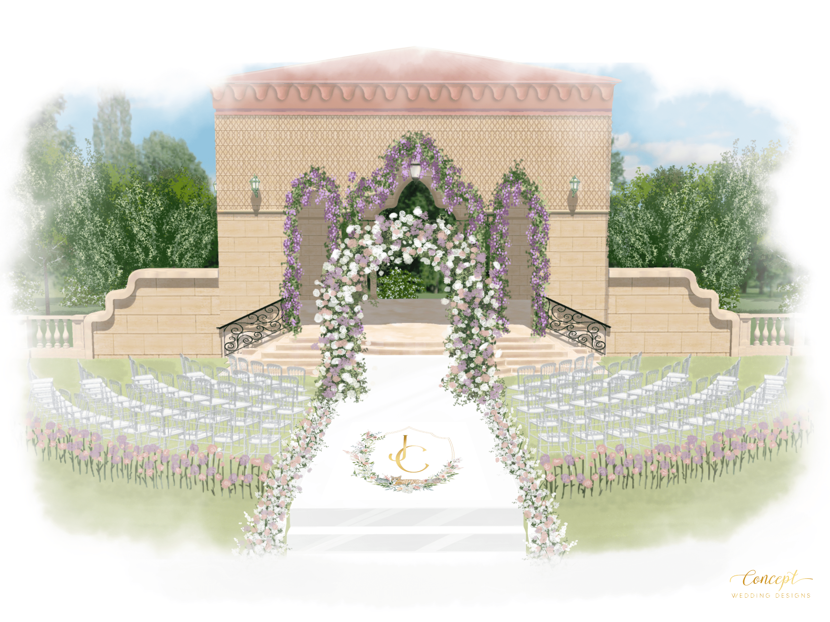 wedding rendering